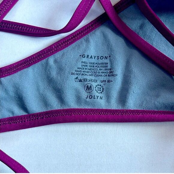 Jolyn Grayson Bikini Top in Cabernet Purple Size Medium - Picture 8 of 8